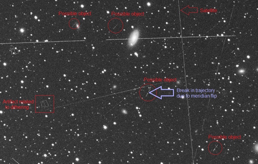 Asteroids In Virgo - 20190228 - Samyang135 - QHY163m - 4